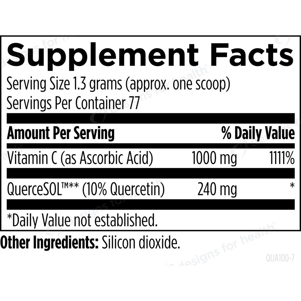 Quercetin Ascorbate Powder
Designs for Health

100 Grams