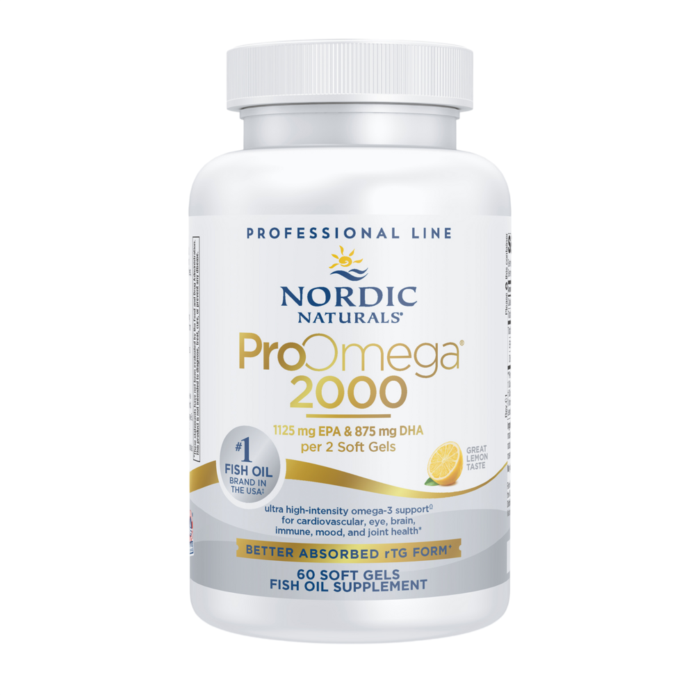 ProOmega® 2000, Softgels, Lemon
Nordic Naturals 120 soft gels
