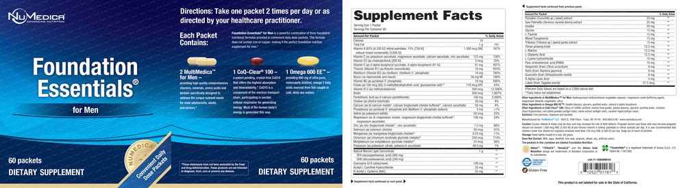 Foundation Essentials™ for Men Packets
NuMedica

60 packets