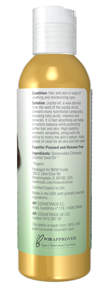 Organic Jojoba Oil NOW/Personal Care   4 Ounces